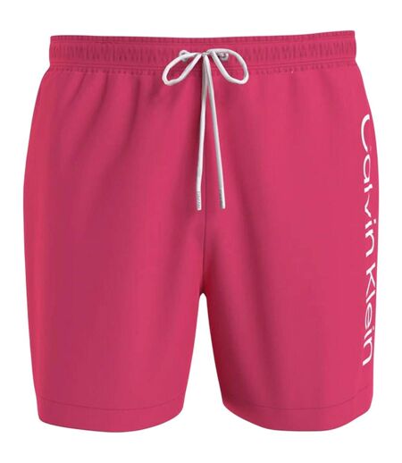 Short De Bain Motif/style Logo Homme Rose Calvin Klein