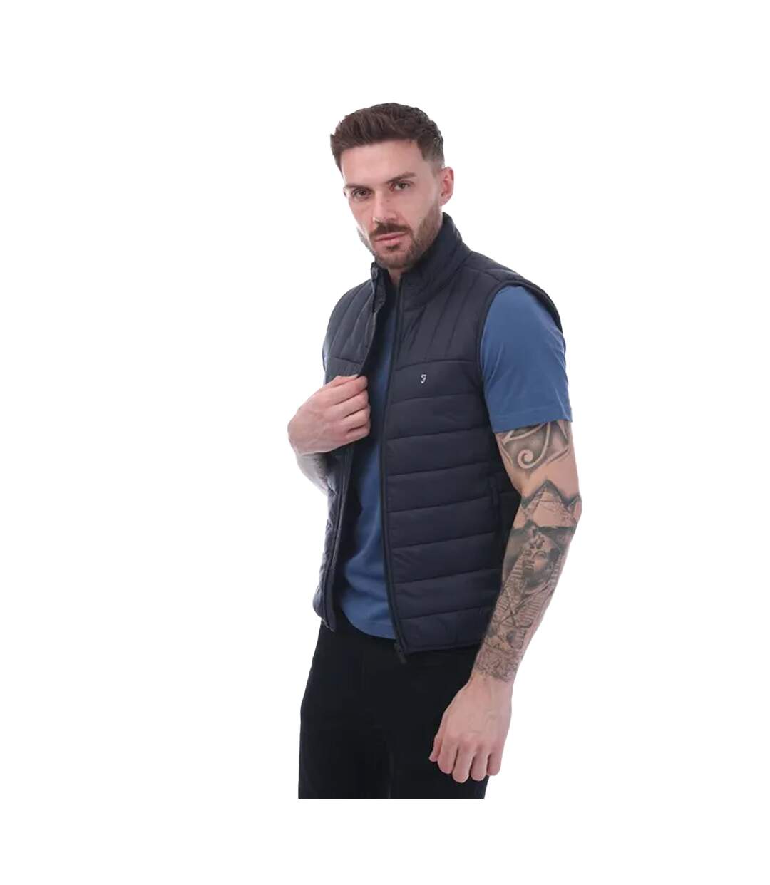 Veste sans manches arsenal homme bleu marine Farah-3