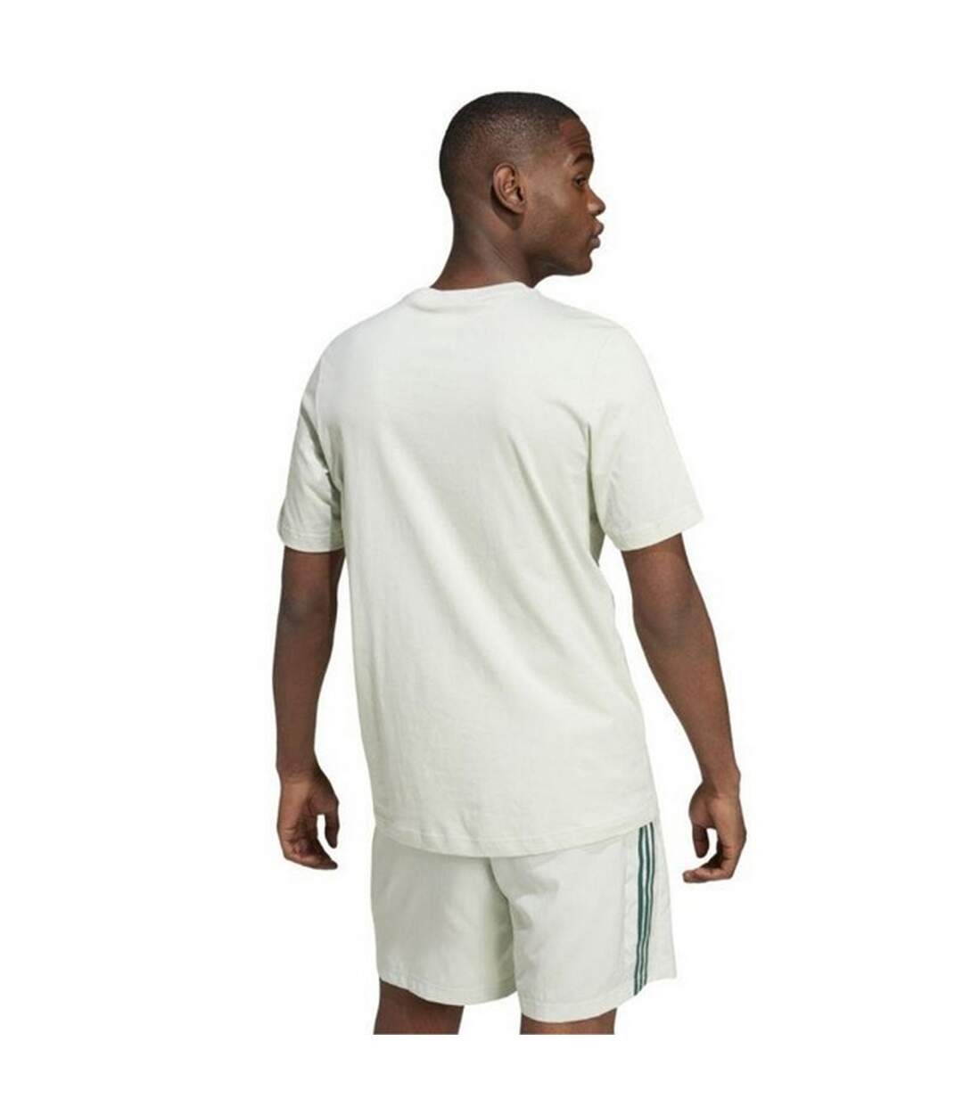 T-shirt Style Logo Brodé Essentials Homme Vert Adidas-4