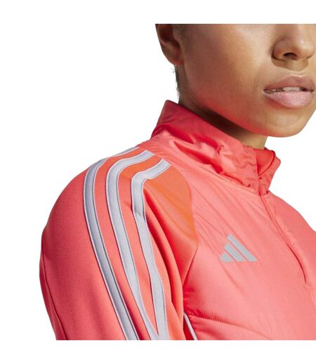 Haut De Survêtement Manches Raglan Sport Motif/style Logo Tiro Femme Rouge Clair Adidas