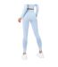 Womens/ladies Seamless High Rise Leggings Brunnera Blue USA Pro-3