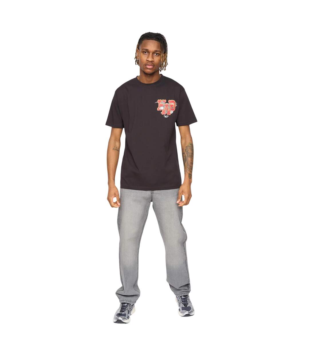 T-shirt Motif/style Aigle Homme Noir Kings Will Dream-4