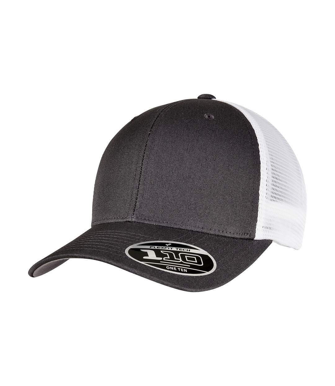 Casquette adulte gris foncé / blanc Flexfit-1