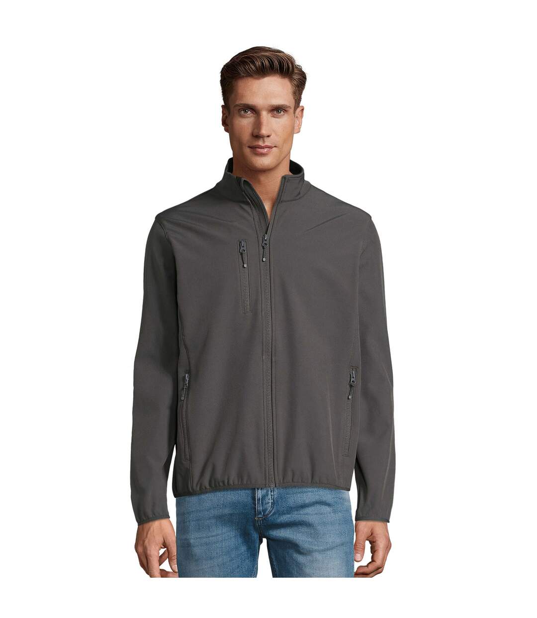 Veste Softshell Radian Homme Gris Charbon Uni SOLS-2