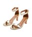 Where´s That From Womens/ladies Madrid Pu Ankle Strap High Heels Gold Where's That From-1