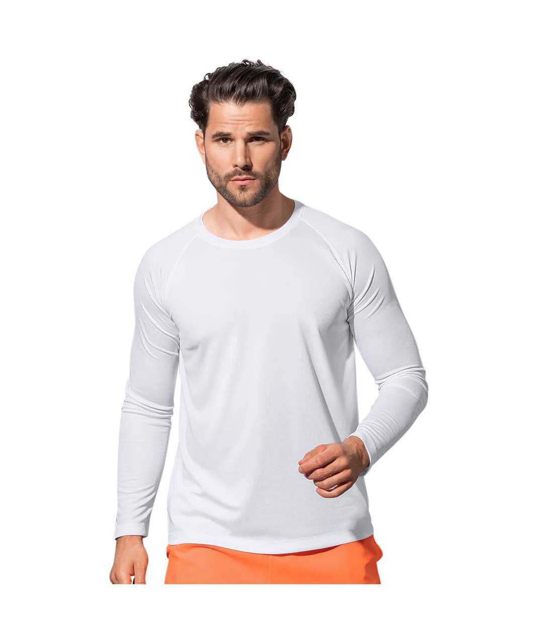 T-shirt active hommes blanc Stedman-2