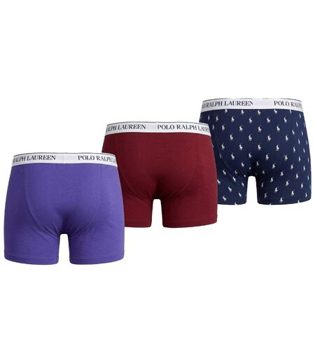 Lot De 3  Boxers Homme Violet Rouge Ralph Lauren