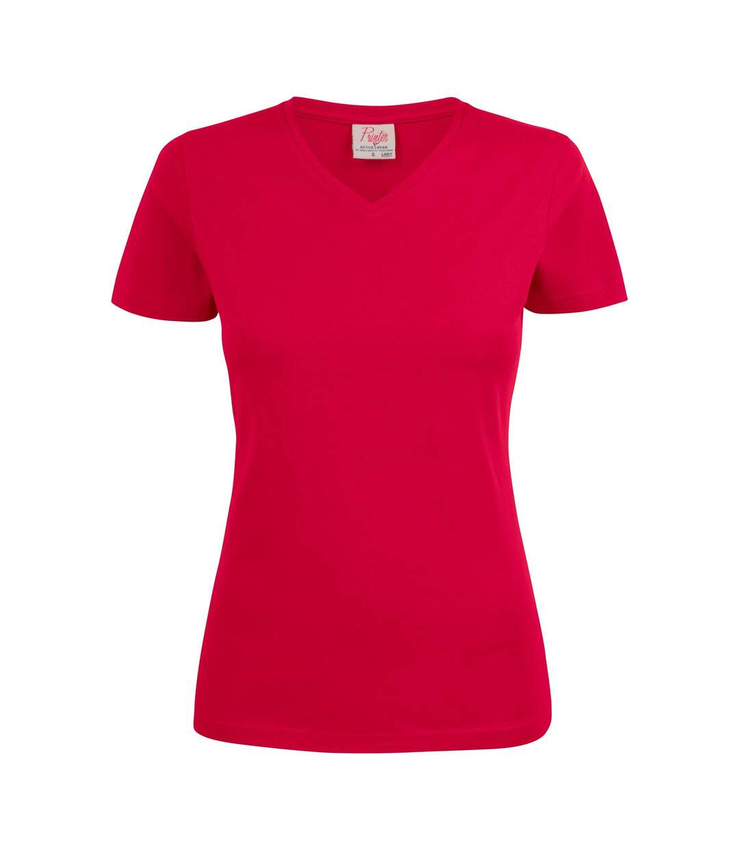 Womens/ladies V Neck T-shirt Ocean Blue Printer-1