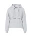 Womens/ladies Chilli Plain Long-sleeved Hoodie Light Grey Pieces-2
