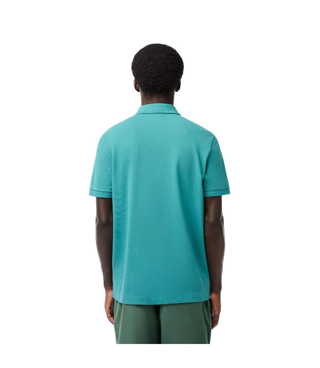 Mens Paris Stretch Regular Polo Shirt Teal Lacoste-3