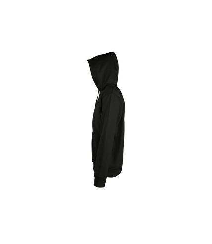 SOLS Mens Seven Full Zip Hooded Sweatshirt / Hoodie (Black)
