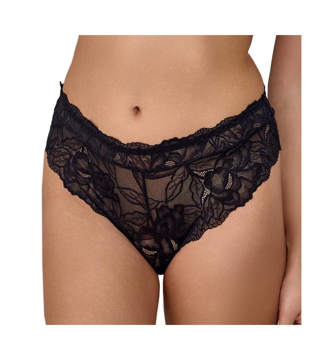 Tanga noir femme les petites bombes nila - l-1