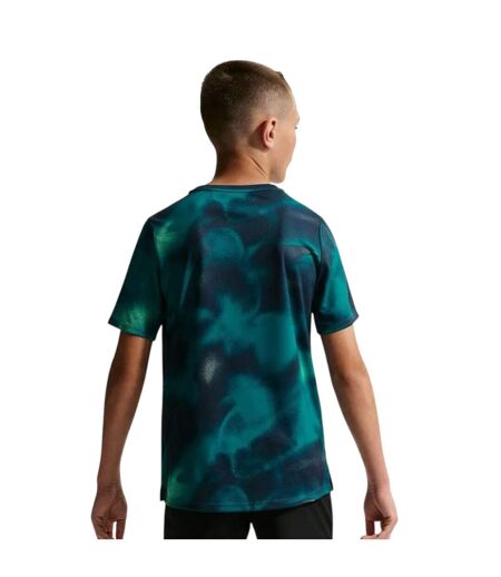 T-shirt Performance Dri-fit Femme Bleu Gris Argent Nike