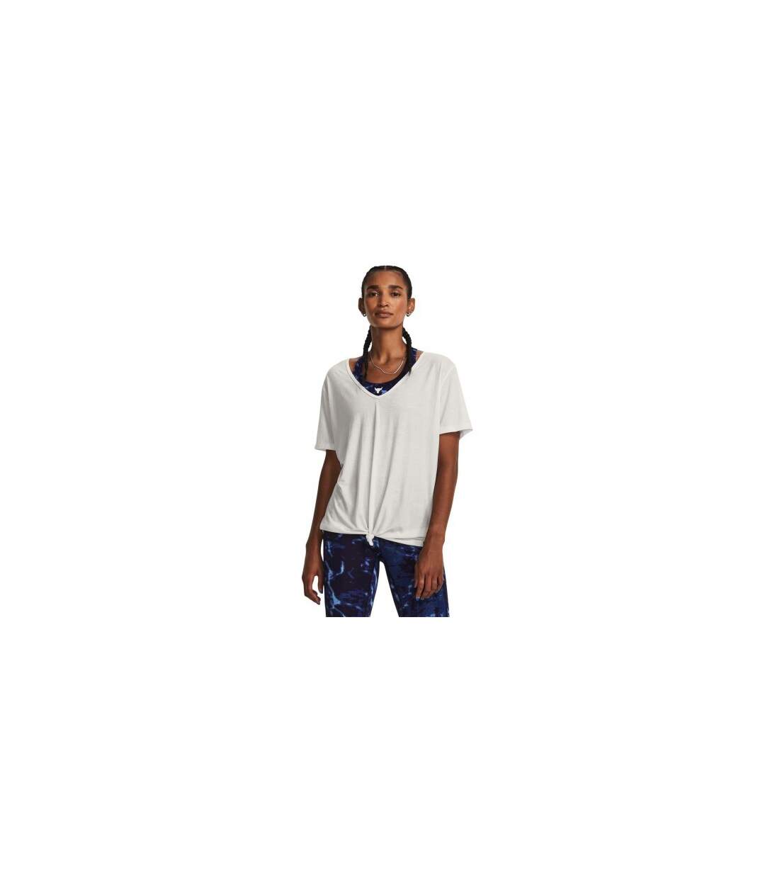 Womens/ladies Project Rock T-shirt White Under Armour-1