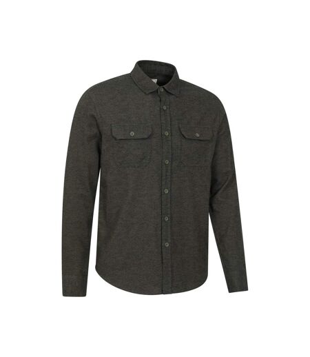 Mens Trace Flannel Long-sleeved Shirt Green Mountain Warehouse