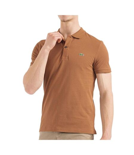 Polo marron homme lacoste  slim fit petit