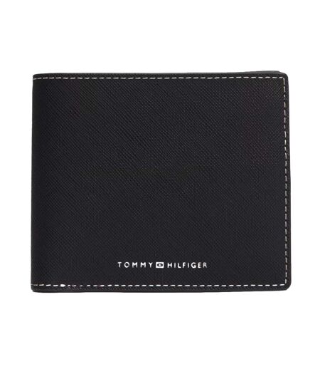 Portefeuille noir homme tommy hilfiger saffiano