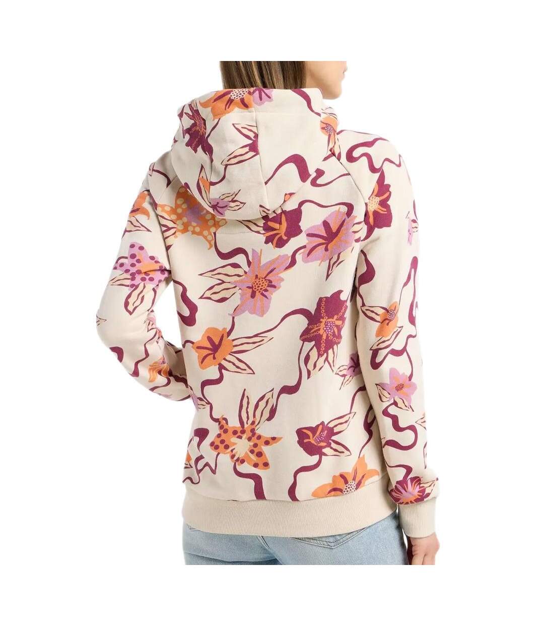 Sweat zippé écru/rose femme ragwear fllawia-2