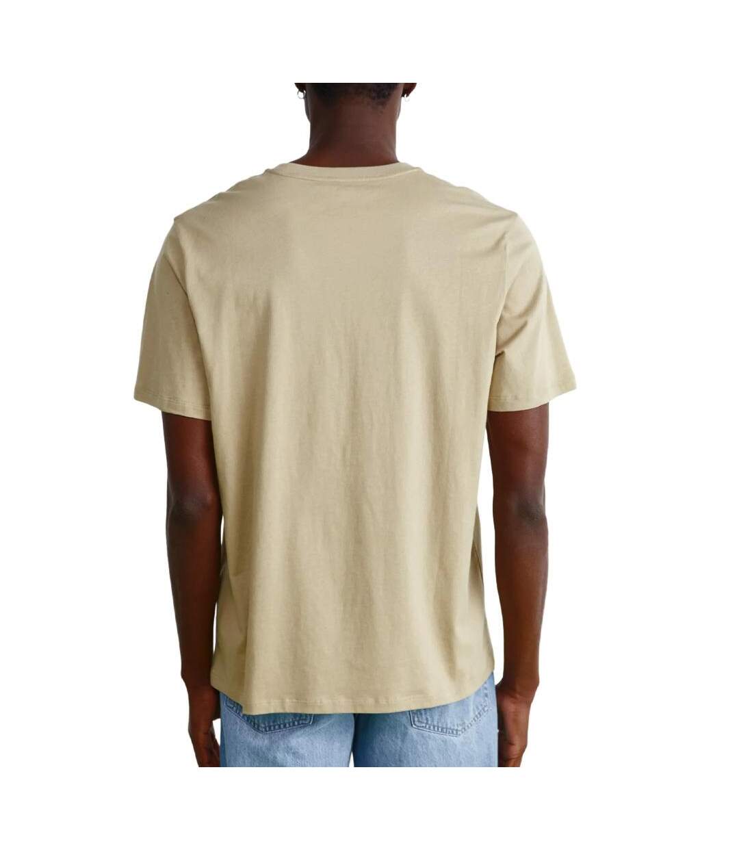 T-Shirt beige homme timberland sleeve badge-2