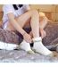1 Pack Ladies Alpaca Wool Slipper Bed Socks with Star Grips-4