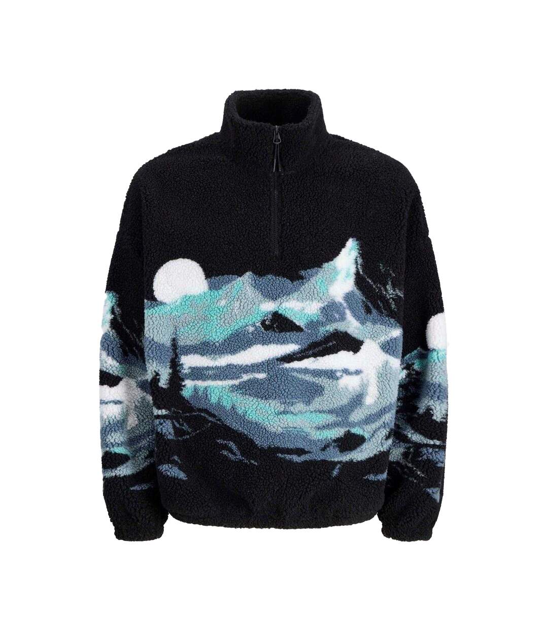 Mens Mountain Teddy Fleece Sweatshirt Black Jack And Jones-2