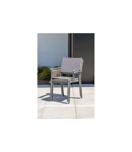 Fauteuil de Jardin Empilable Stockholm 84cm Gris Anthracite