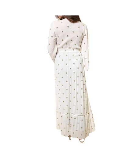 Gilet long kimono  blanc femme goa nissa