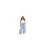 T-shirt Motif/style Ringer Femme Blanc Bleu Marine Brave Soul-1