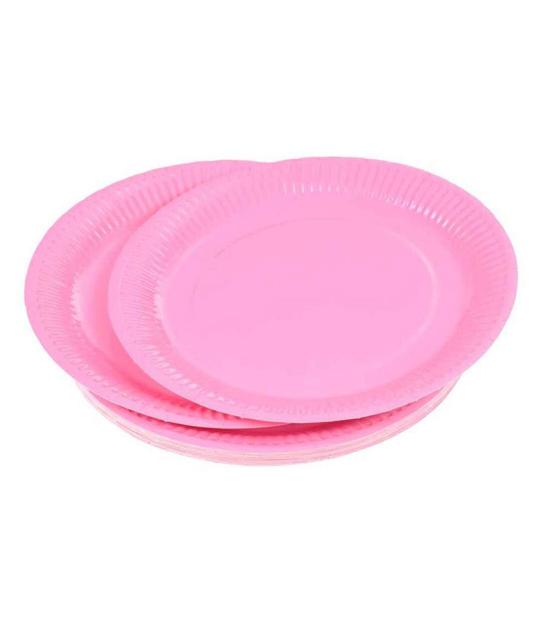 Lot de 20 Assiettes en Carton Vitamine 18cm Rose-1