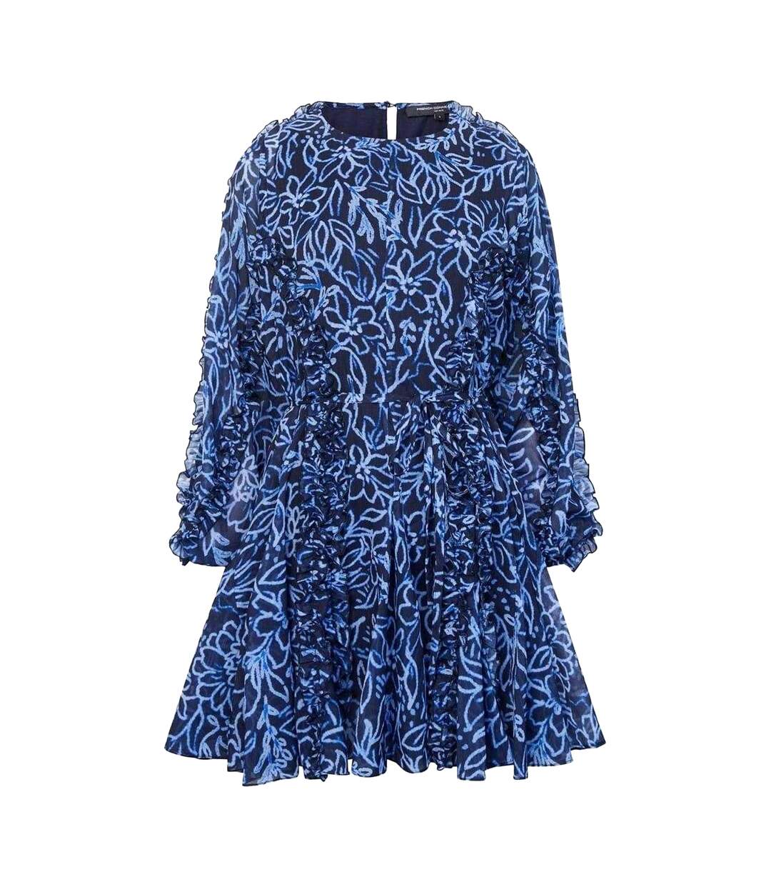 Robe Courte Motif/style Floral Abstrait Femme Bleu Marine French Connection-2