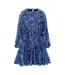Robe Courte Motif/style Floral Abstrait Femme Bleu Marine French Connection-2