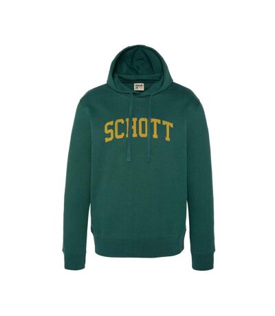 Sweat à capuche Vert Homme Schott Logo - L