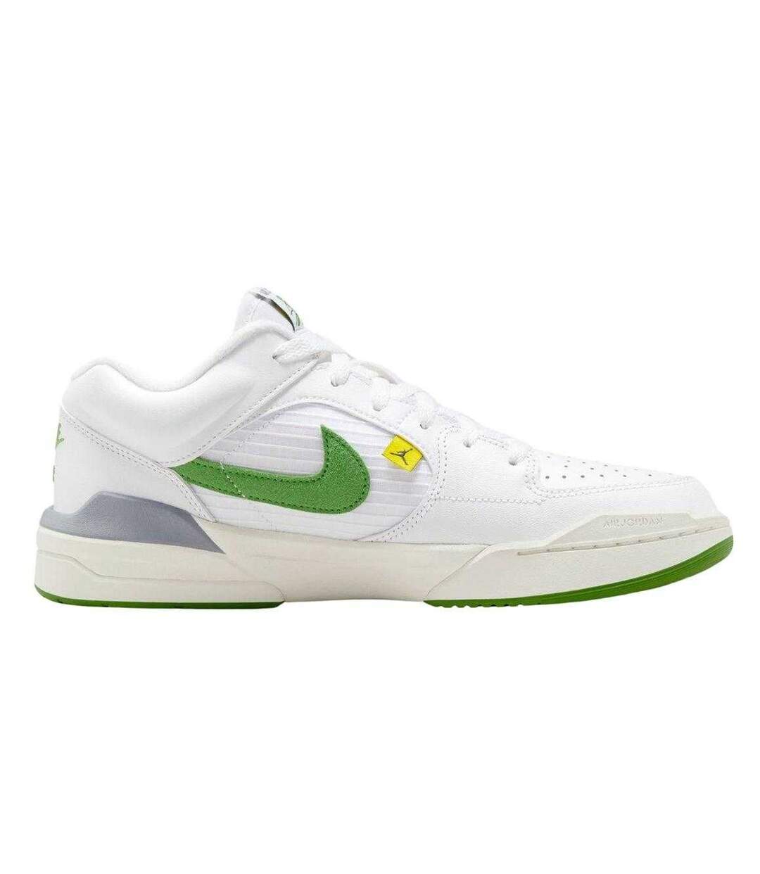 Womens/ladies Air Jordan Stadium 90 Leather Trainers White Green Nike-1