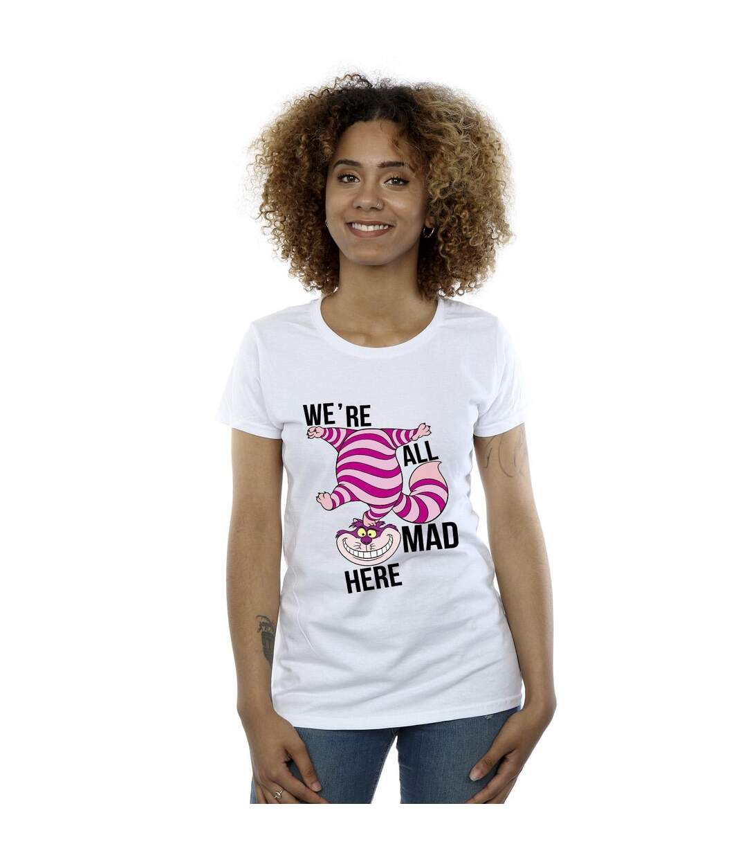 Disney Femme/Ladies Alice In Wonderland All Mad Here - T-shirt en coton (Blanc) - UTBI7118-2