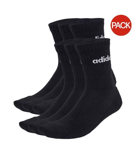 Lot De 6  Chaussettes Linear Adulte Noir Adidas