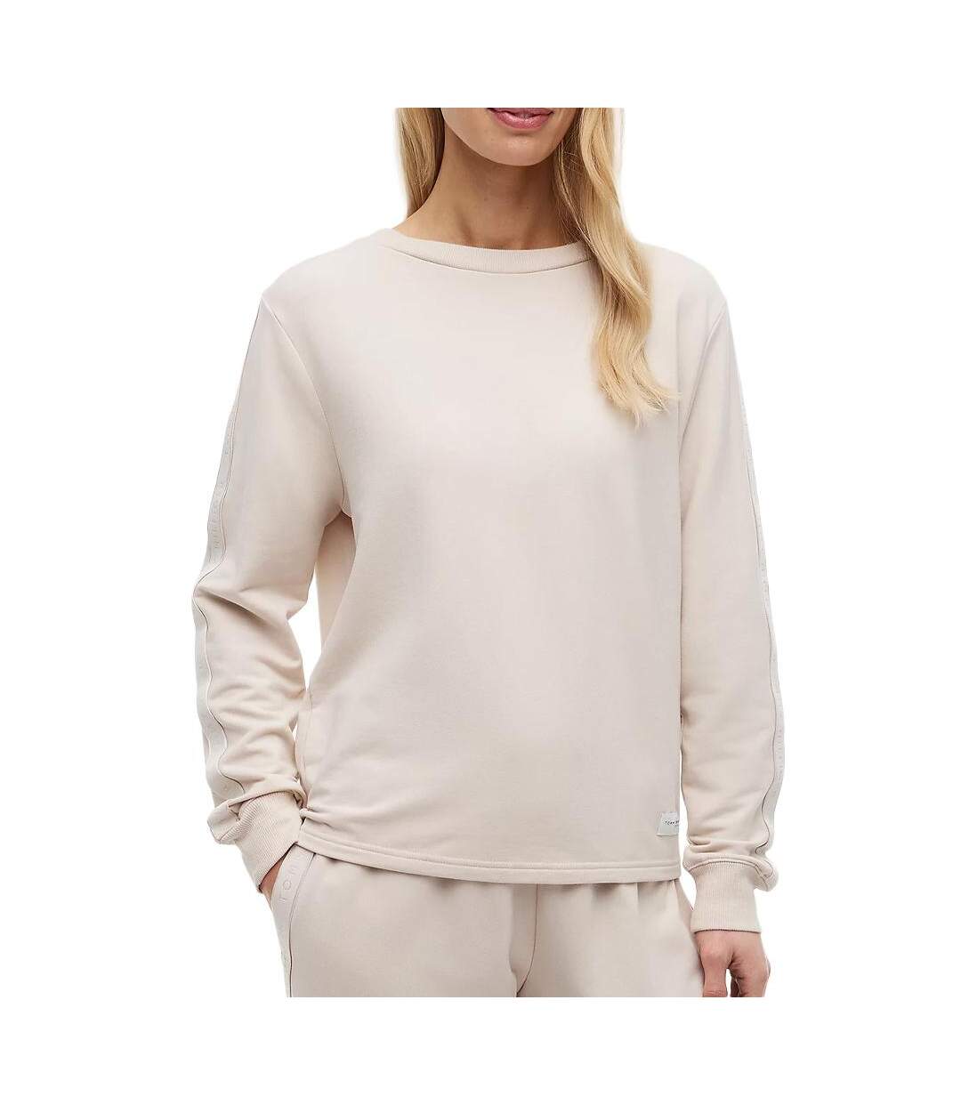 Sweat beige femme tommy hilfiger track-1