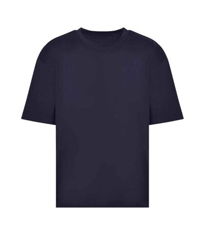 Unisex adult 100 oversized t-shirt new french navy Awdis