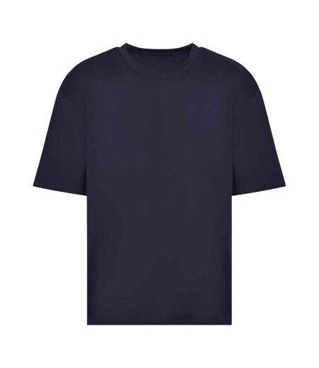 Unisex adult 100 oversized t-shirt new french navy Awdis