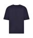 Unisex adult 100 oversized t-shirt new french navy Awdis