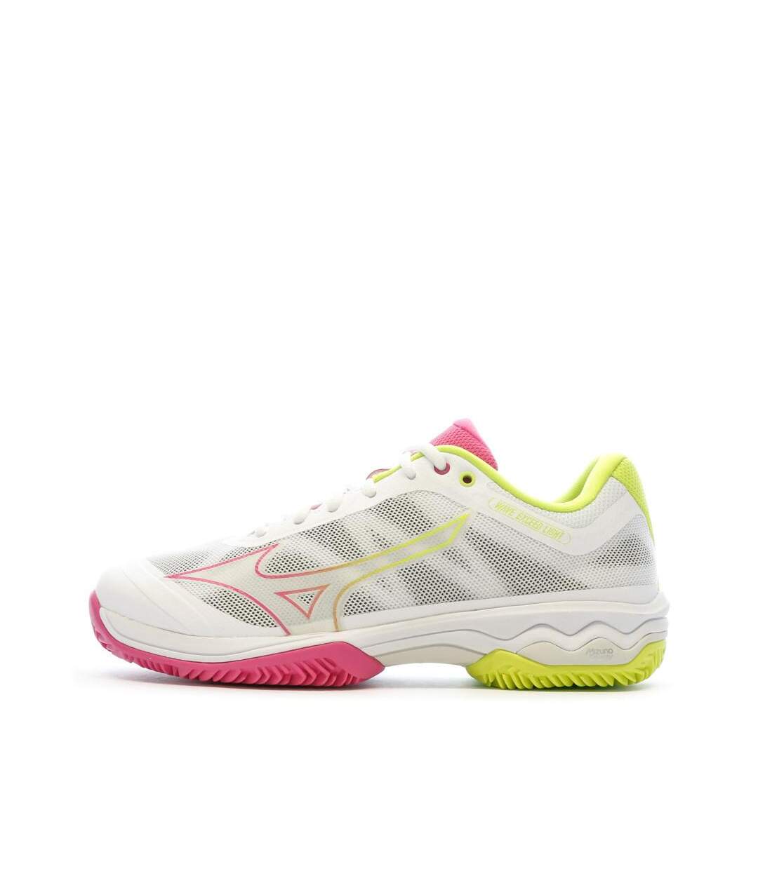 Chaussures de padel blanche femme mizunowave exceed light-1