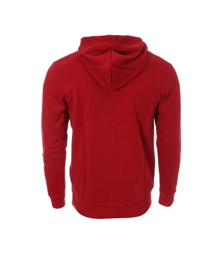 Sweat à capuche rouge homme jack and jones corp - l