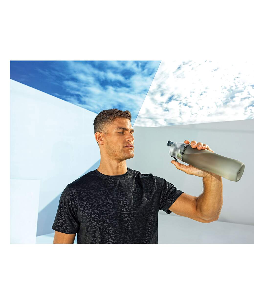 Bouteille de sport spray and refresh taille unique gris TriDri-2
