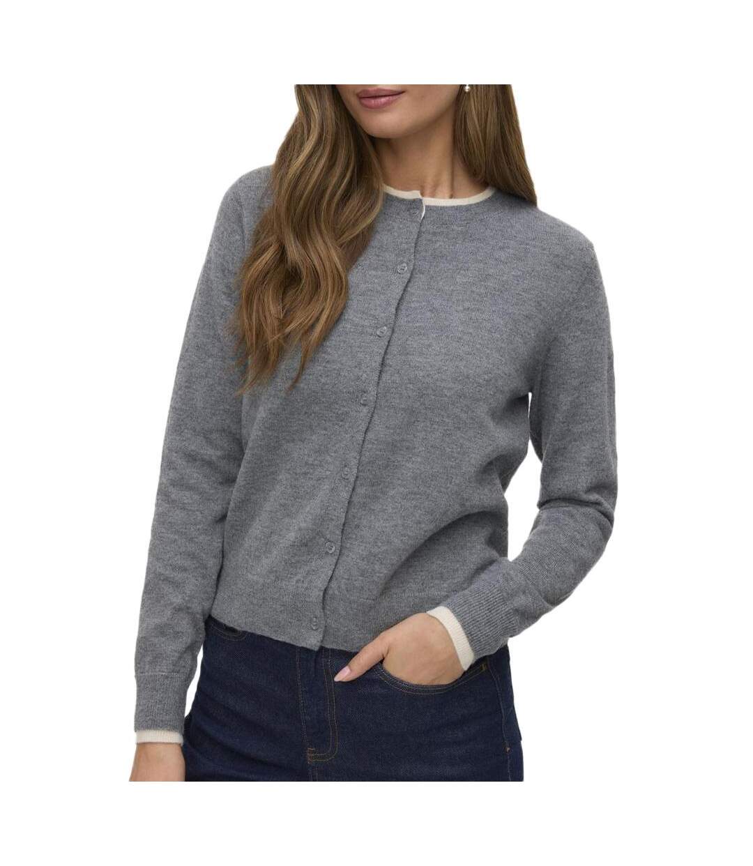 Gilet gris femme vero moda wonderful-1