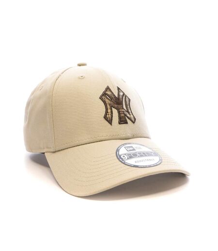 Casquette beige/marron homme new era check - osfm