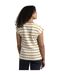 Womens/ladies bowe striped organic cotton jersey t-shirt deep amber Weird Fish-4