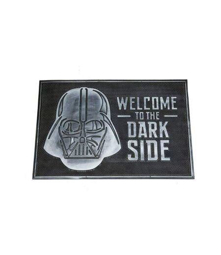 Star Wars Welcome To The Dark Side Rubber Door Mat (Black/Silver) (One Size) - UTTA7731