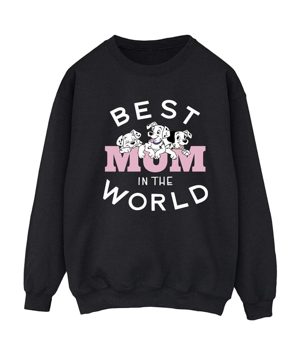 Disney - Sweat DALMATIANS BEST MUM IN THE WORLD - Femme (Noir) - UTBI20159-1