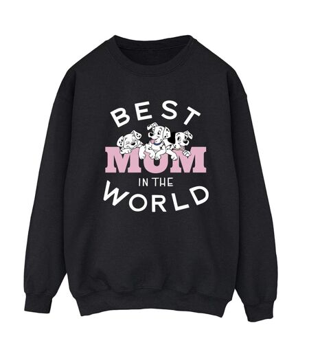 Disney - Sweat DALMATIANS BEST MUM IN THE WORLD - Femme (Noir) - UTBI20159