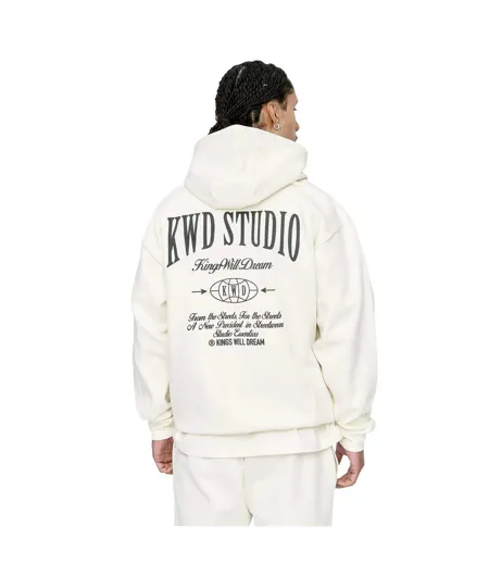 Mens Studio Studios Back Print Hoodie Off White Kings Will Dream