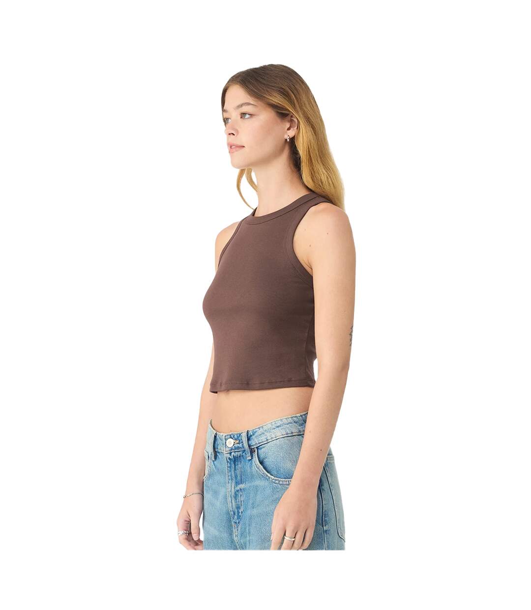 Débardeur Femme Cacao Uni Bella + Canvas-3